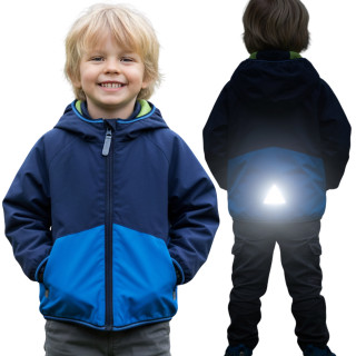 Kinderjack met capuchon, REGENJAS voor jongens MET REFLECTOREN
