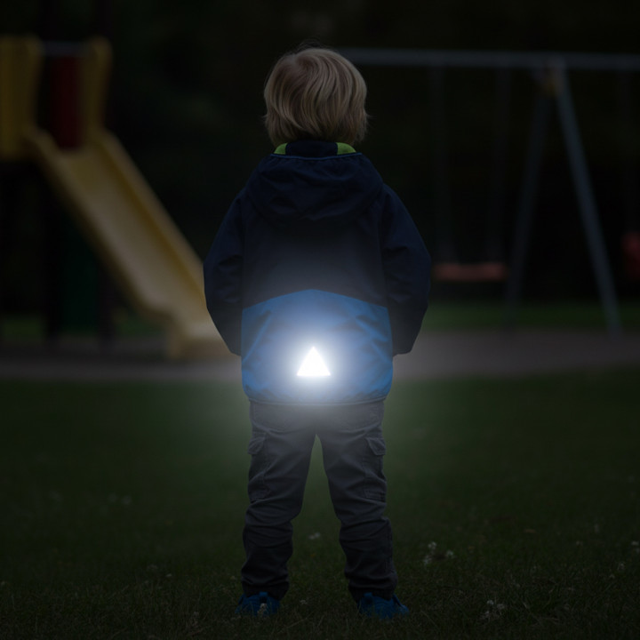 Kinderjack met capuchon, REGENJAS voor jongens MET REFLECTOREN