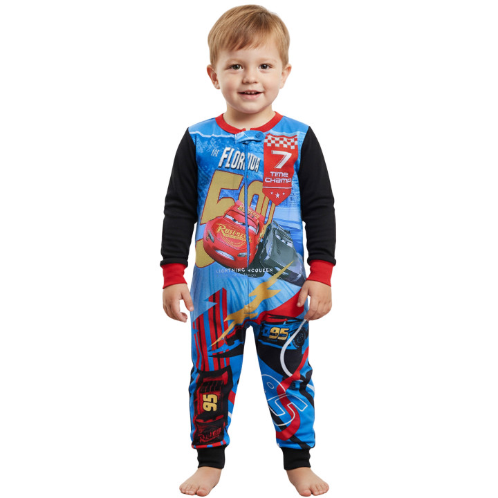 CARS Disney Lightning McQueen POLAR Fleece eendelige pyjama, kinder onesie met rits