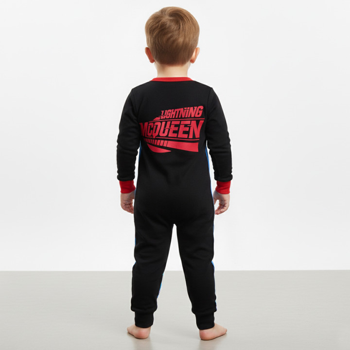 CARS Disney Lightning McQueen POLAR Fleece eendelige pyjama, kinder onesie met rits