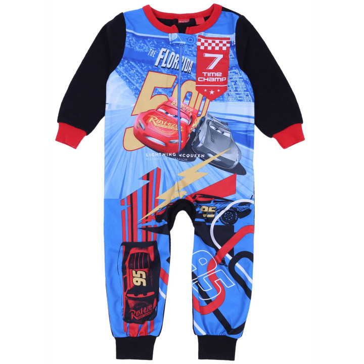 CARS Disney Lightning McQueen POLAR Fleece eendelige pyjama, kinder onesie met rits