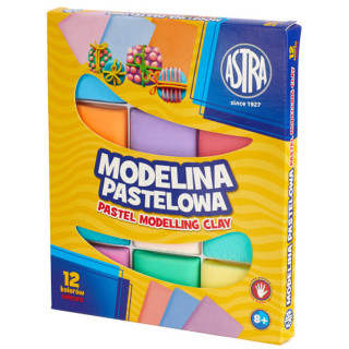 Pastelkleurige boetseerklei 12 kleuren ASTRA