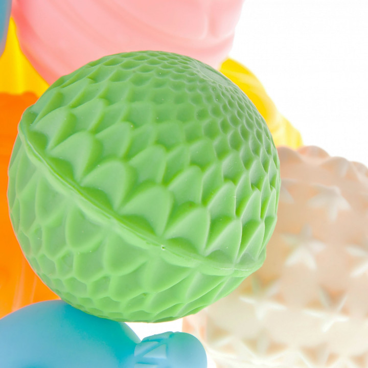 BamBam - Set sensorisch speelgoed, zachte ballen 6m+, 10 stuks