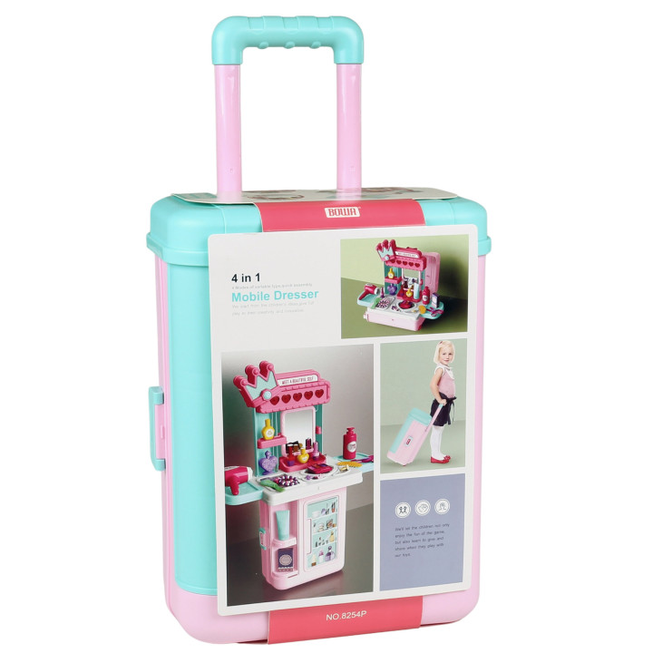 Mega Creative - Kaptafel in koffer, beautyset 4in1, voor vanaf 3 jaar