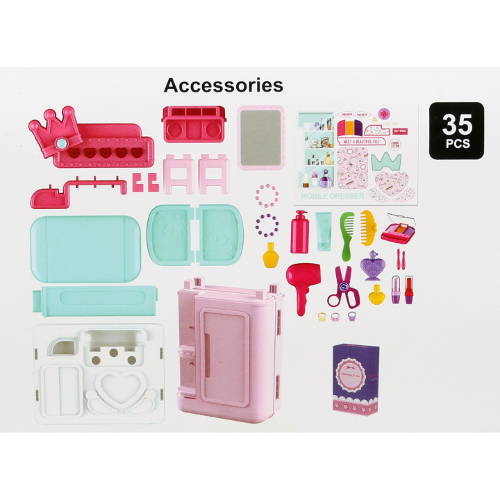 Mega Creative - Kaptafel in koffer, beautyset 4in1, voor vanaf 3 jaar