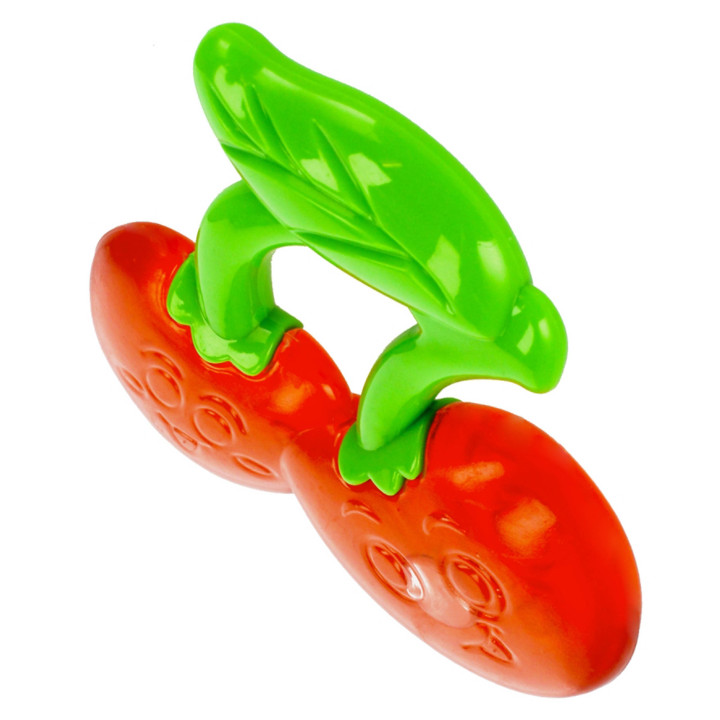 BamBam - Babyset rammelaar + kersenbijtring, educatief speelgoed