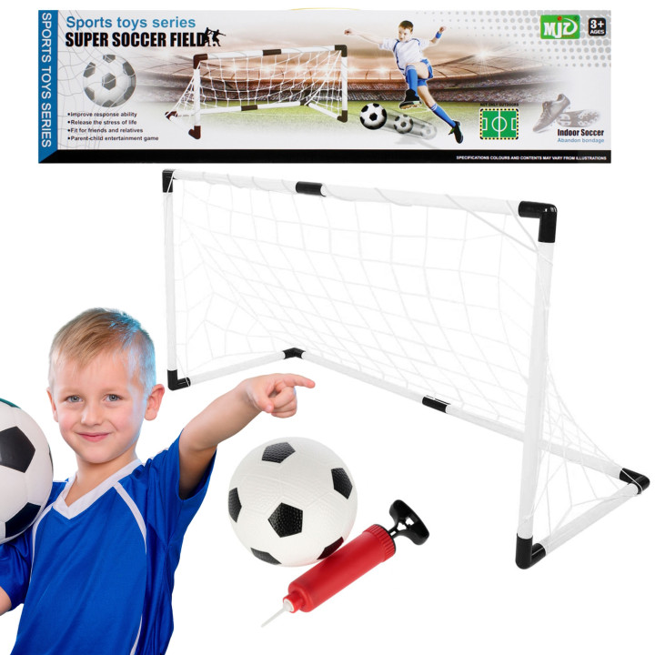 Voetbaldoel + bal en pomp, voor kinderen, voetbal 120 cm
