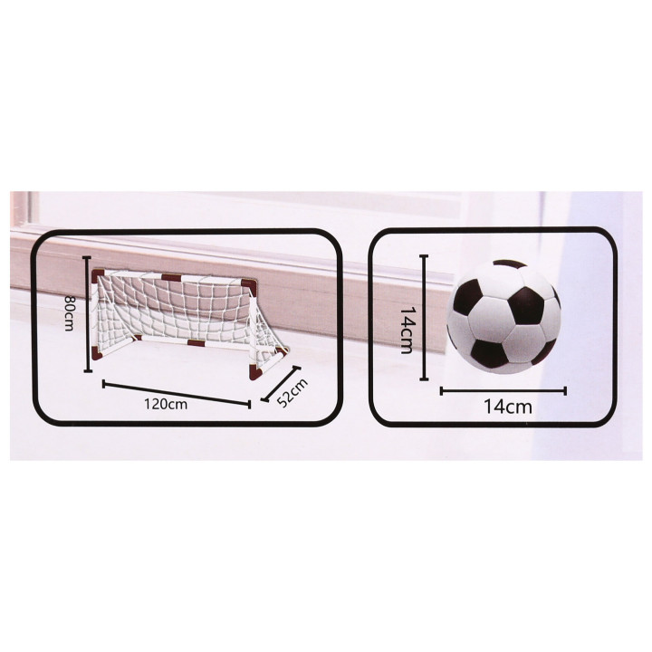 Voetbaldoel + bal en pomp, voor kinderen, voetbal 120 cm