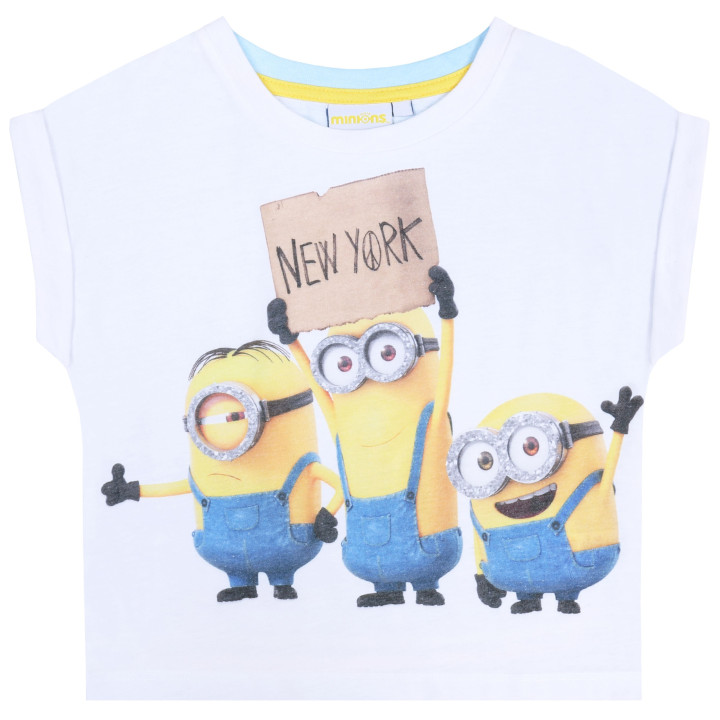 Wit, kort T-shirt/top MINIONS