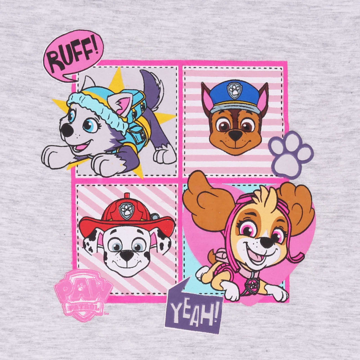 PAW Patrol - Grijs Meisjesnachthemd / Pyjamashirt met Korte Mouwen