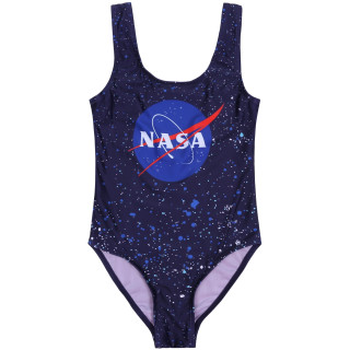 Donkerblauw eendelig badpak met NASA-logo
