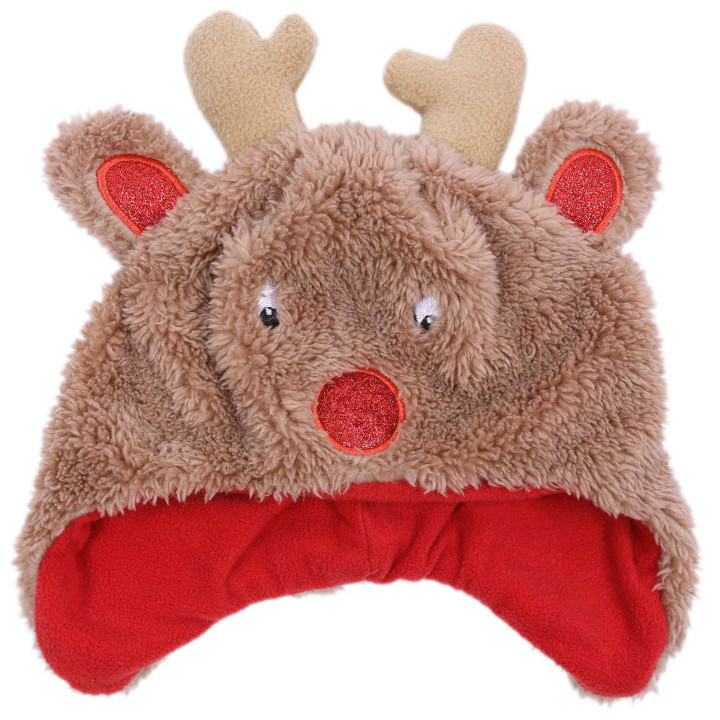 Warme winteroutfit voor kinderen, pluche muts + handschoenen Rendier